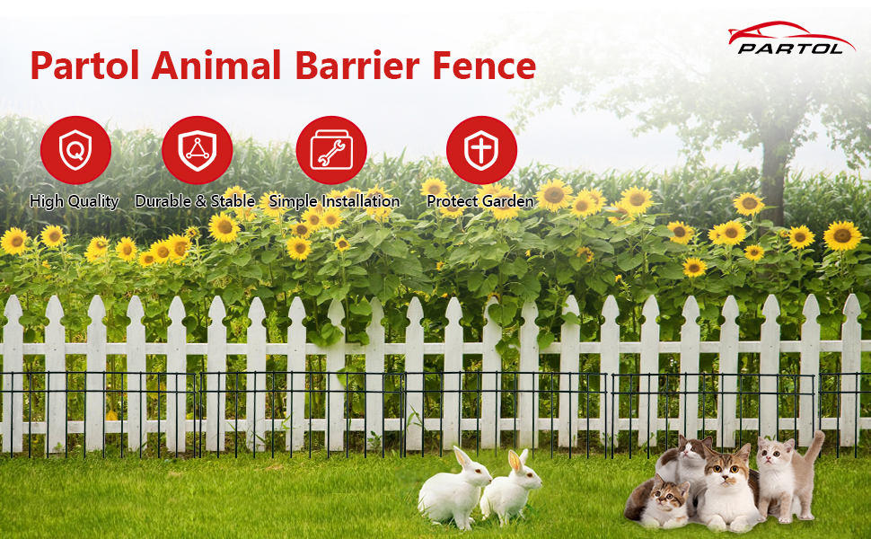 Partol 10Pack 20x12" Animal Barrier Fence No Dig Fence