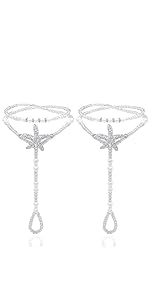 Ankle Chain Barefoot Sandals with Starfish