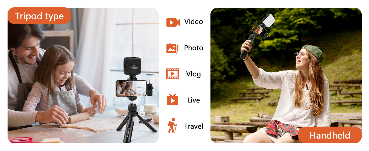 Kalofaye Vlogging Kit for iPhone, Android with Tripod