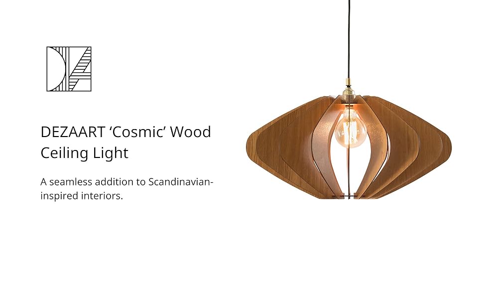 cosmic wood ceiling light Dezaart