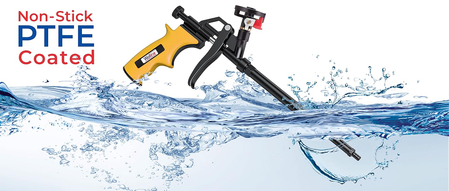 Wolline Spray Foam Gun Insulation (2 x Foam Gun / 4 Nozzle) Foam Spray