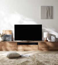 ※最終値下げ※ ★1年間使用★ ブラック 木製 テレビ台 引き出し付き tac INTERIOR テレビ台 テレビボード 開梱設置付き 幅 220 cm