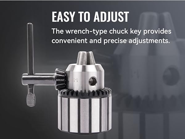 HFS(R) Drill Chuck with Key JT33 Taper Mount 3-Jaw for