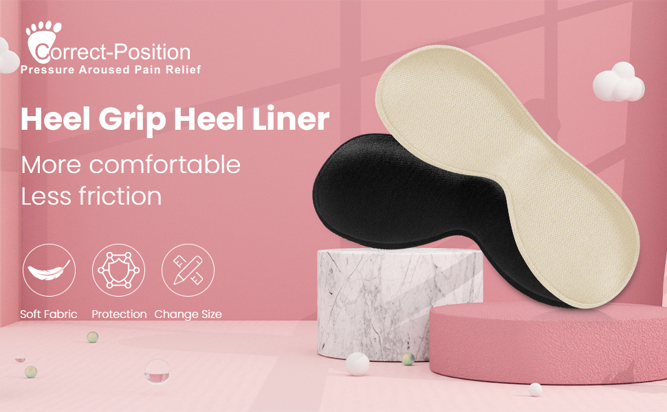Heel Grips for Ladies Shoes,6 Pairs Heel Cushion Pads Heel Inserts for