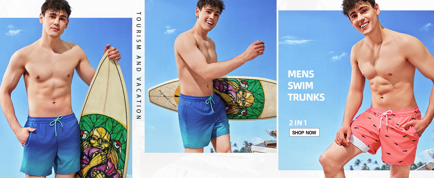 2 in 1 bathing suits mens