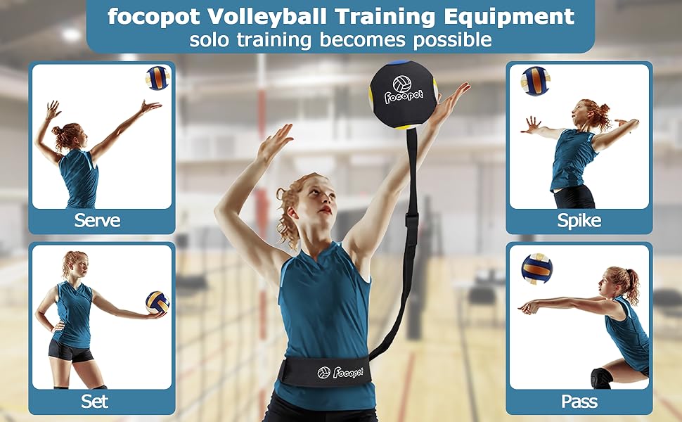 focopot Volleyball Training Equipment Aid,Solo Volleyball
