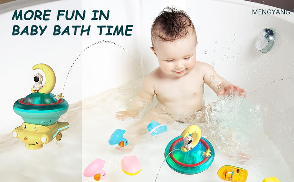 Baby Bath Toys,Crawling LightUp Space Astronaut Water Bath