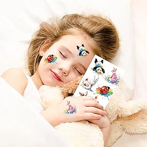 Keikihipa 216 PCS Watercolor Animals Temporary Tattoo Set (36 Sheets)  kids toy gift party favors 