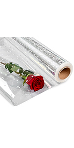 White Dot Clear Cellophane Wrap Roll