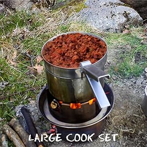 kelly kettle usa large stainless steel cook set