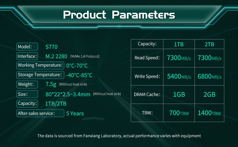 fanxiang s770 nvme m.2 ssd internal solid state hard drive