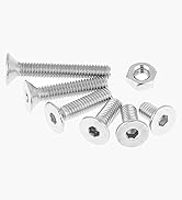 180 Stück M4 Flachkopf-Innensechskantschrauben, Schrauben, Muttern, Sortimentskit, 304 Edelstahl-...