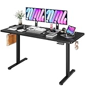Monomi Electric Standing Desk, 63 x 28 inches Height Adjustable Desk, Ergonomic Home Office Sit S...