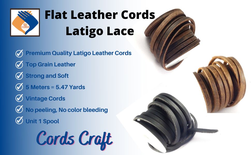 flat leather cords