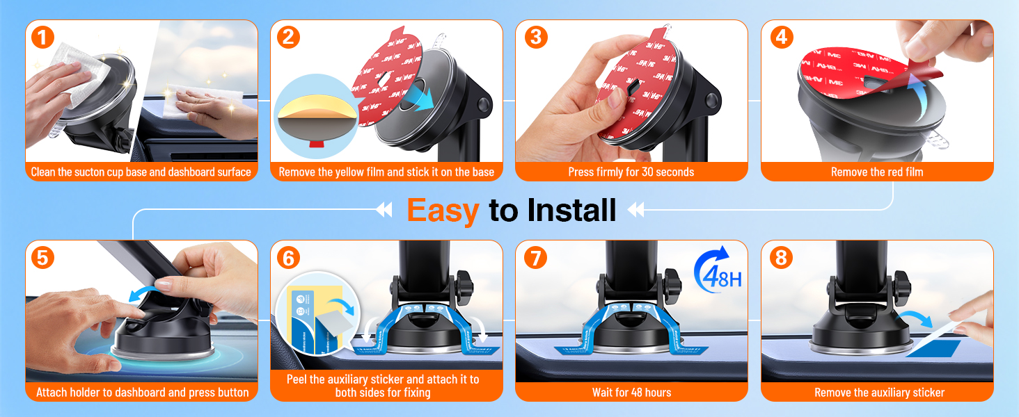 car phone holder suction cup replacement sticky gel