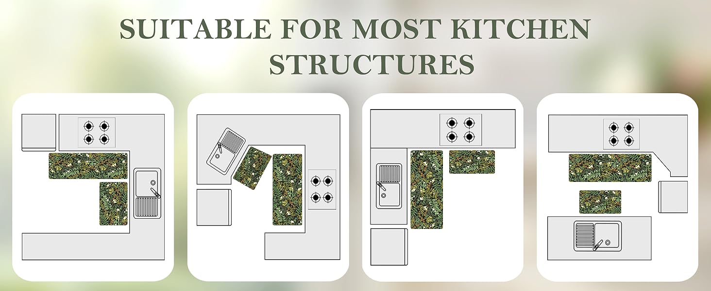 kitchen rugs sets of 2 kitchen floor mats cushioned anti fatigue