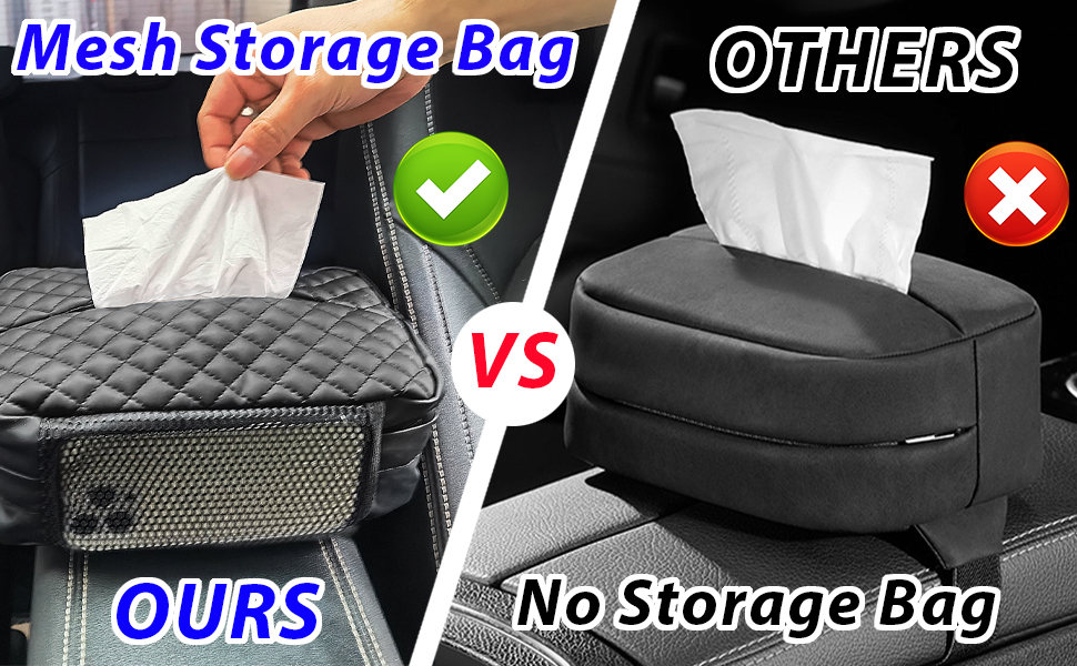 Unique Mesh Storage Bag of Car Tissue Box Holder
