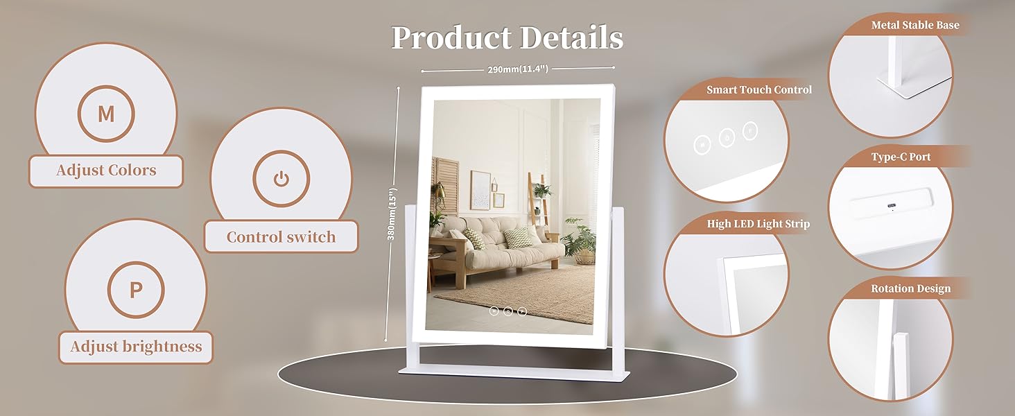 vanity mirror with lights