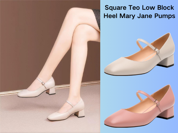 Amazon.com | MISEZOXI Womens Mary Jane Pumps, Low Block Heel