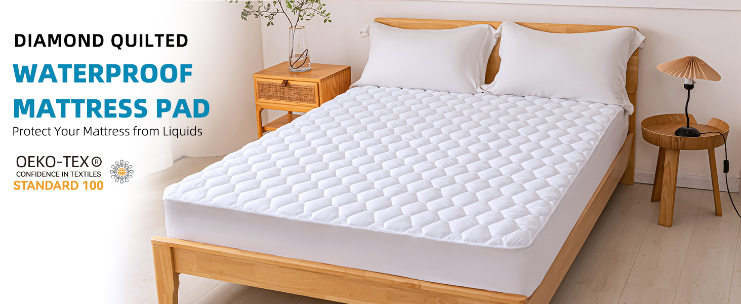 RestGuard King Mattress Protector, 100 Waterproof Quilted