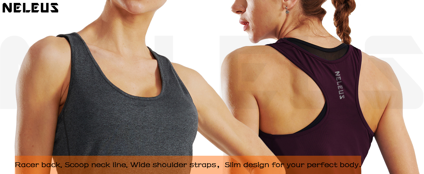 Racer back, Scoop neck line