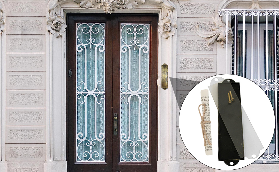 Joechie Set of 2 Mezuzahs Mezuzah with Scroll for Door