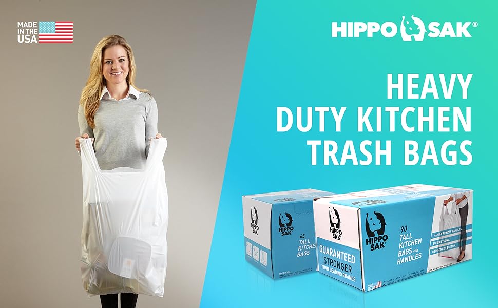 trash garbage bags trash bags 13 gallon kitchen tall kitchen, tall kitchen hippo sak with handles