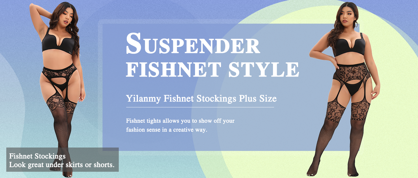 fishnet stockings plus size