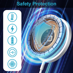 15W Wireless Charger iPhone 2M, Mag-Safe Charger for Apple iPhone 16/16 Pro/15 Pro Max/15 Pro/15 Plus/15/14/14 Pro Max/13/12/AirPods, Wireless iPhone Charger Pad Magnetic iPhone Wireless Fast Charger 15 wireless charger iphone