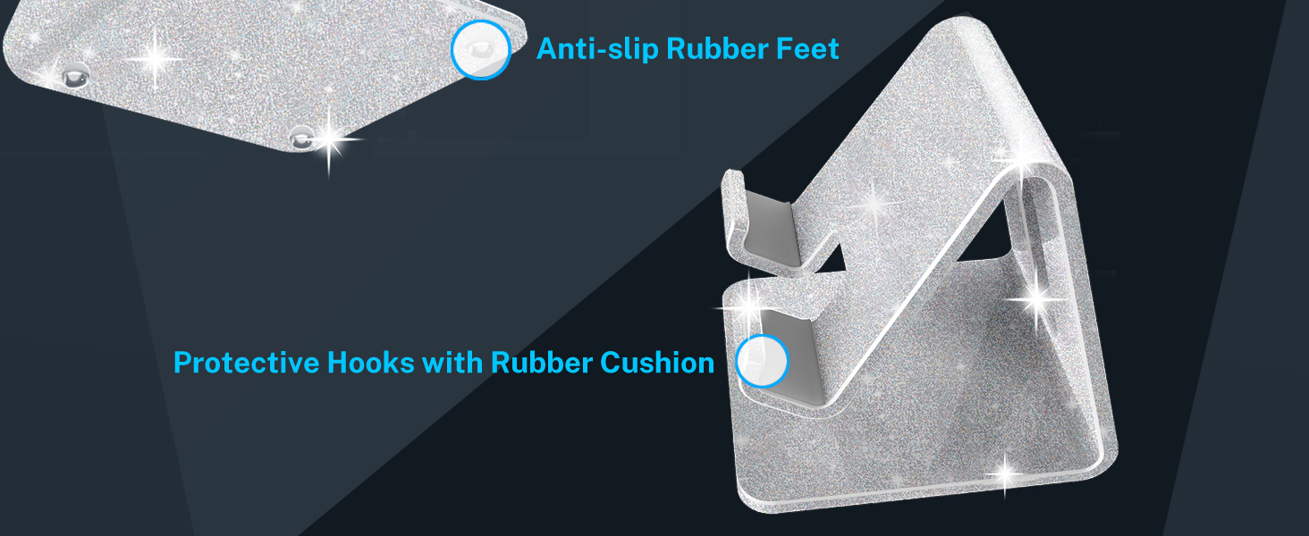 Crpich Acrylic Cell Phone Stand, Portable Phone Holder