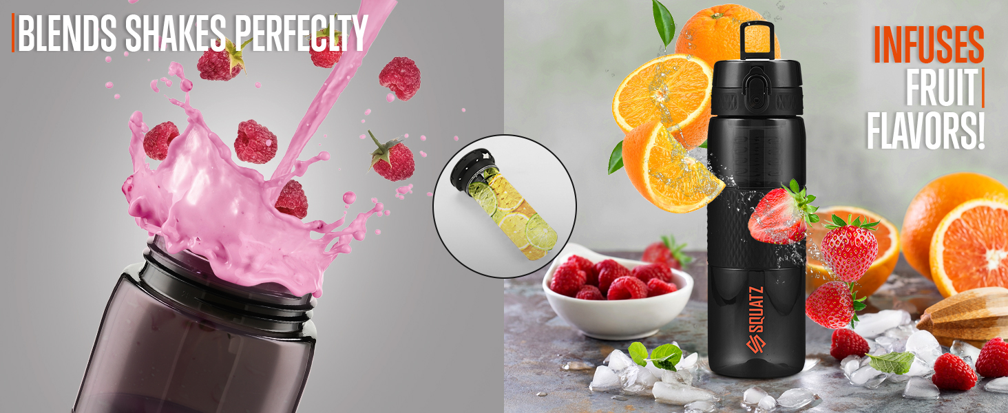 Poseidon Series Water Bottle for Protein and Fruit Shakes