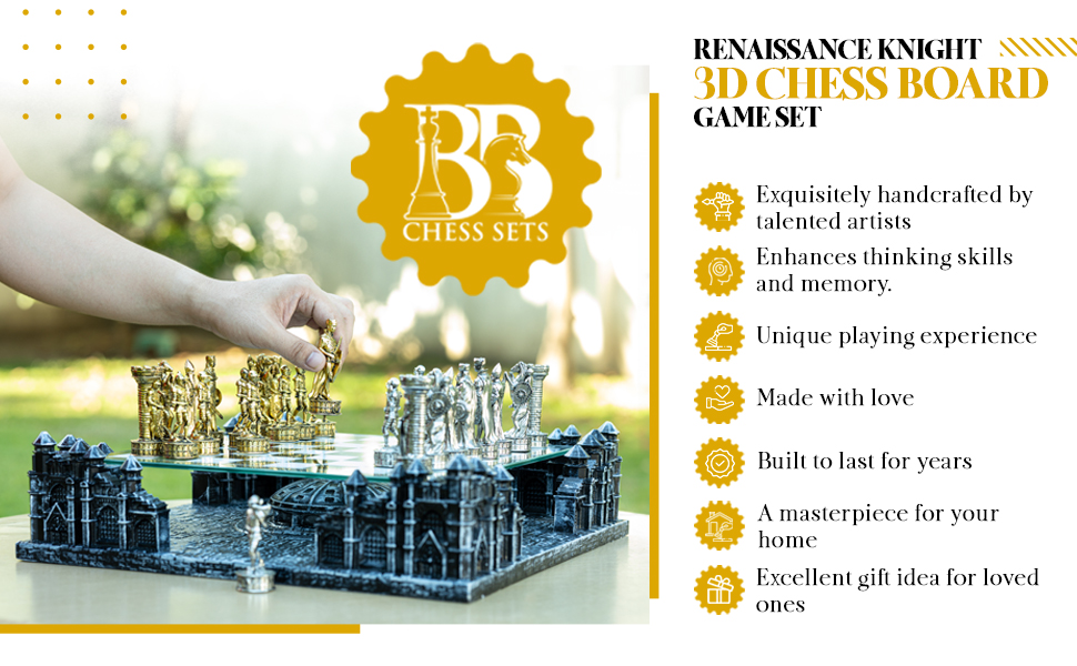Renaissance Knight Chess Set
