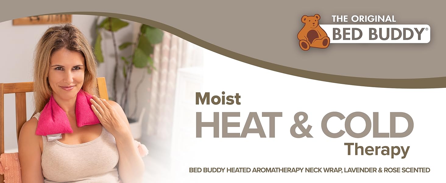 Microwavable for Moist Heat Therapy and Freezable for Cooling Therapy, Lavender &amp; Rose Scent