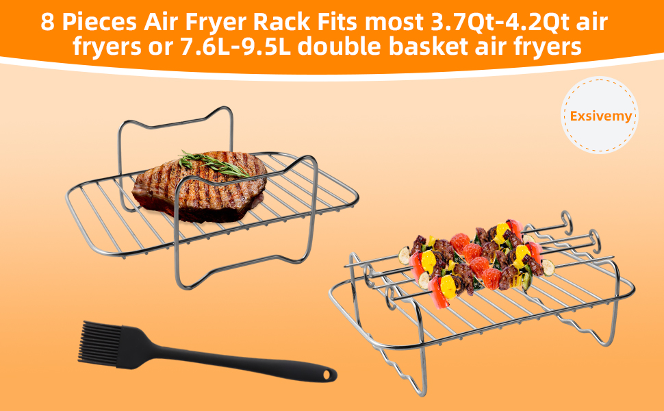 Air Fryer Rack for Ninja Dual Air Fryer,8Pcs Tower Air Fryer Grill Rack