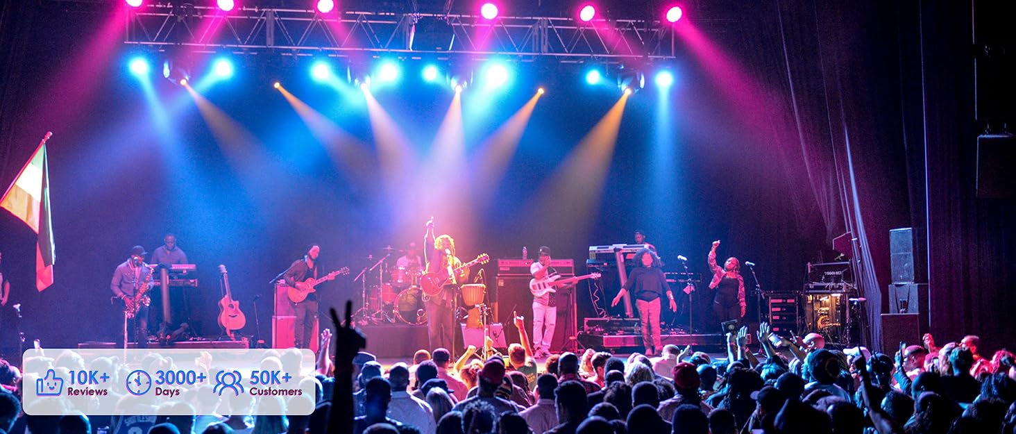 Eyourlife LED Stage Lights 8pcs 54X3W LED DJ PAR Light RGBW