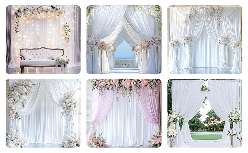 white backdrop curtain for stage