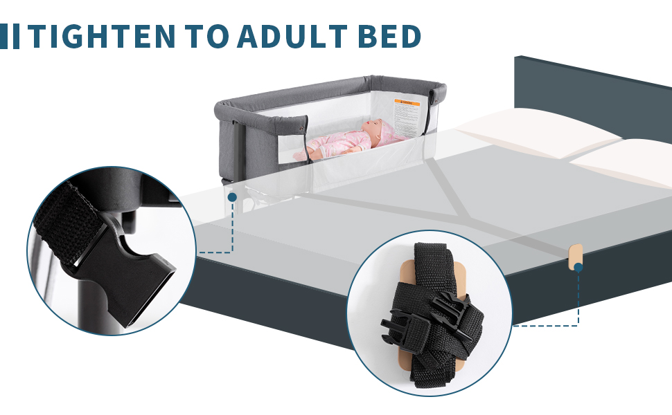 Ihoming Bedside Sleeper for Baby, 3 in 1