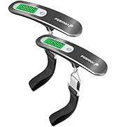 Digital Luggage Scale (2 Pack), Fosmon Stainless Steel Digital Hanging Luggage Weight Scale with ...