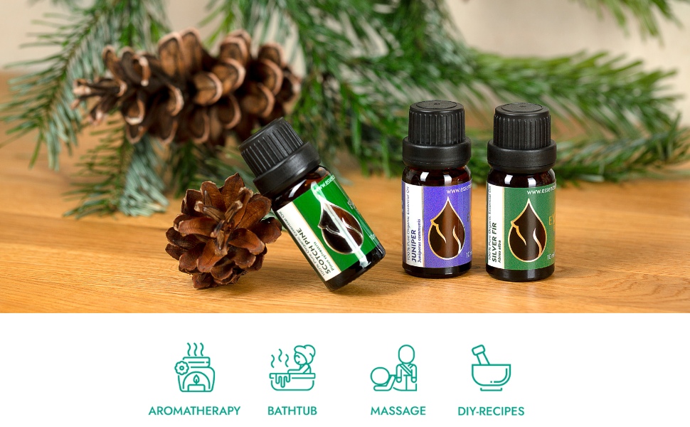 Scotch pine, Juniper and Silver fir essential oils