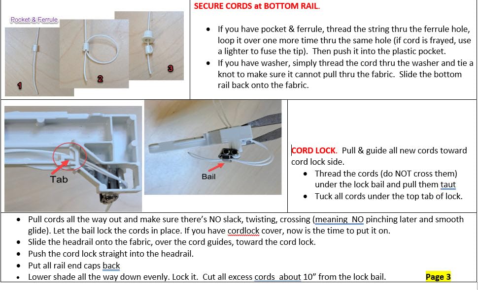 Restring Kit for Cellular Shade Hunter Douglas