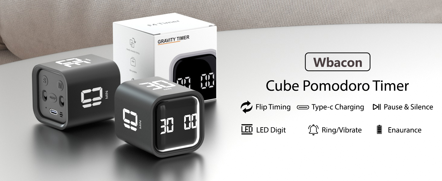 Amazon.com: Cube Pomodoro Timer, Smart Productivity Timer 5/10/30/60 ...