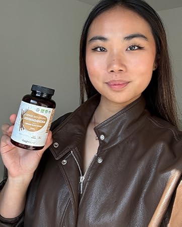 Product demonstration showing multiple views of a supplement or vitamin bottle being displayed against neutral backgrounds.