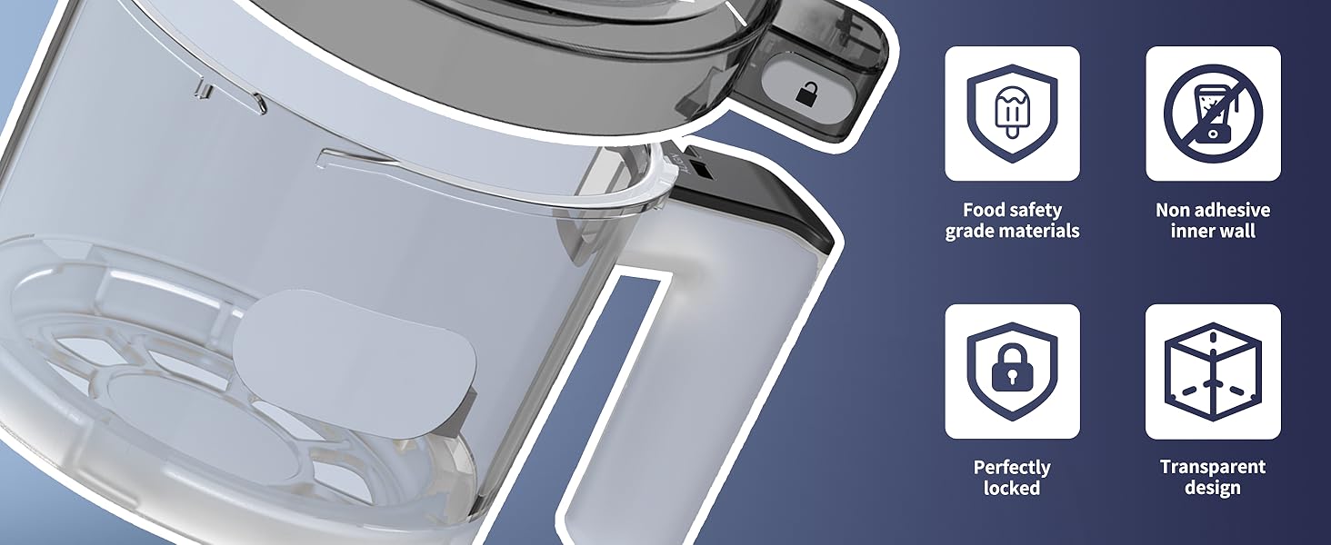 Outer Bowl Lid Replacement for Ninja Creami NC301 NC300 NC299AMZ Series