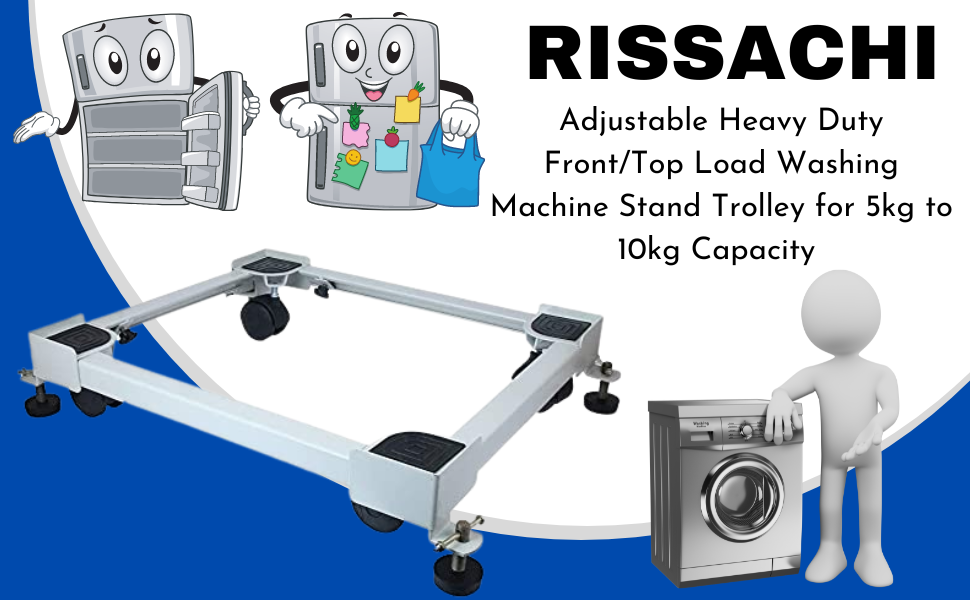RISSACHI Adjustable Heavy Duty Front/Top Load Washing Machine Stand