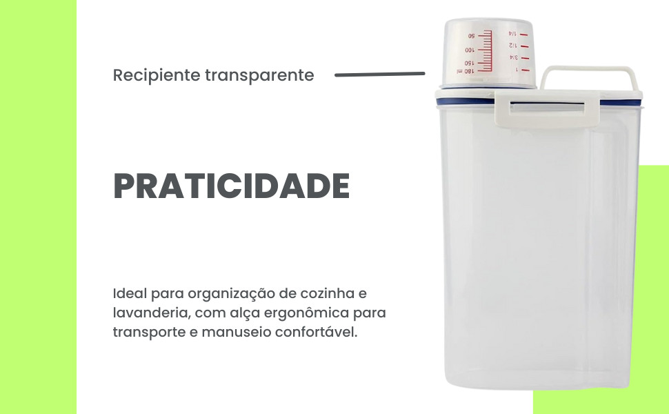 Pote Hermético de Plástico Transparente