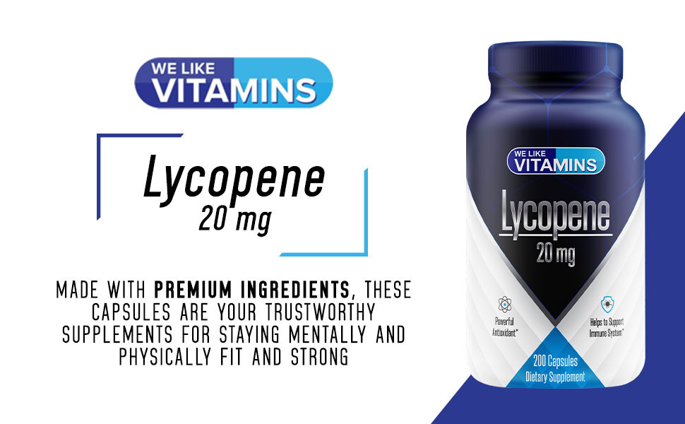 Lycopene 20mg Per Serving 200 Capsules Lycopene