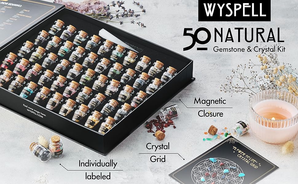gem crystals witchcraft mini spell jars crystal sets healing stones bulk chips witch small variety
