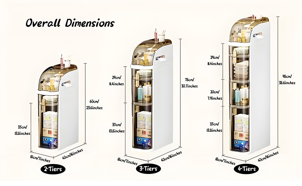 3 Tie Bathroom Storage