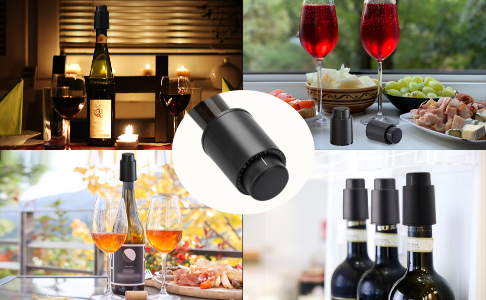 Wine Bottle Stopper, Vacuum Wine Bottle Stoppers, Reusable Wine