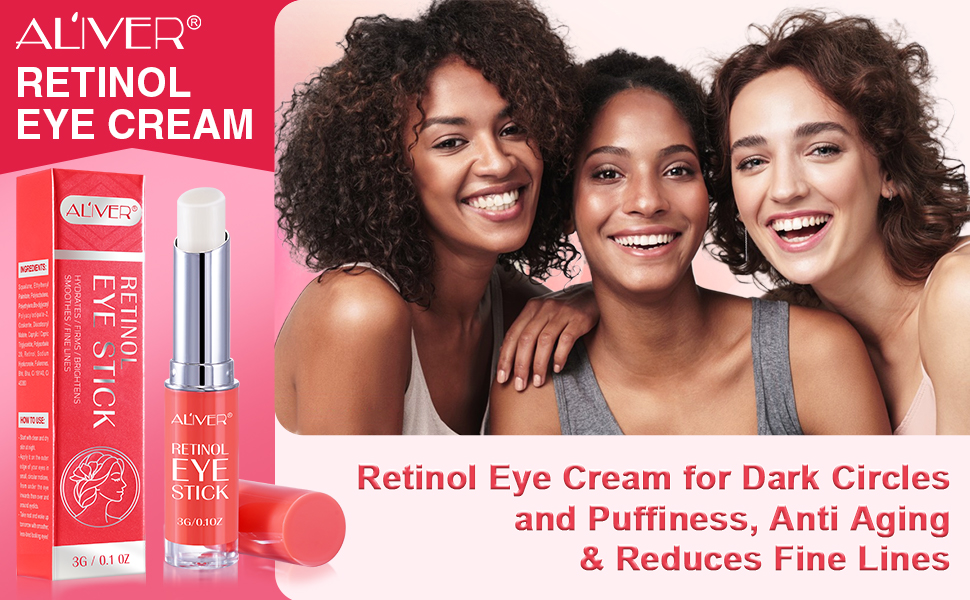 Retinol Eye Stick, Retinol Eye Cream for Dark Circles and Puffiness
